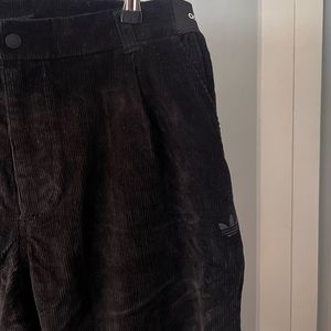 Black Corduroy Adidas Pants